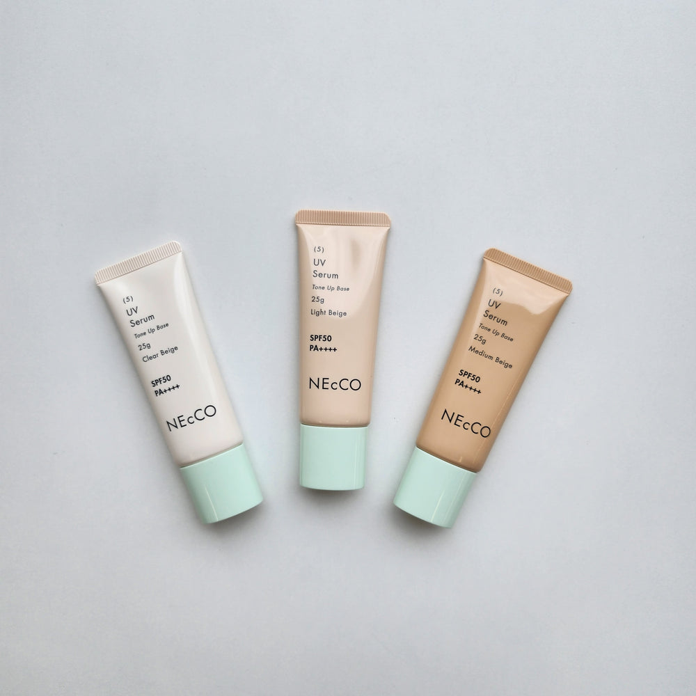 NEcCOから更に新発売。SPF50/PA++++、美容液成分80%のノーファンデでいきたくなるほどの透明感を感じるUVセラムが登場。