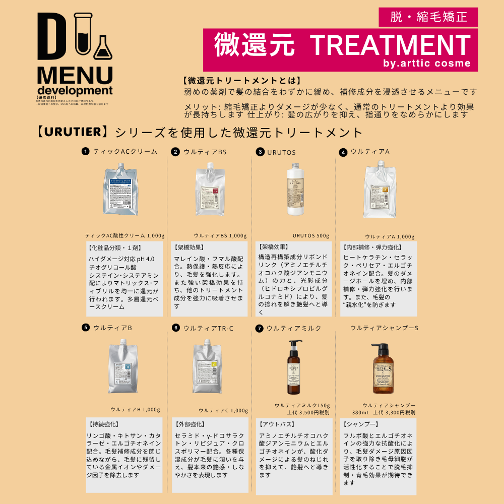 【サロン様必見】単価UP&他店差別化を実現!『ウルティア微還元トリートメント』とは?