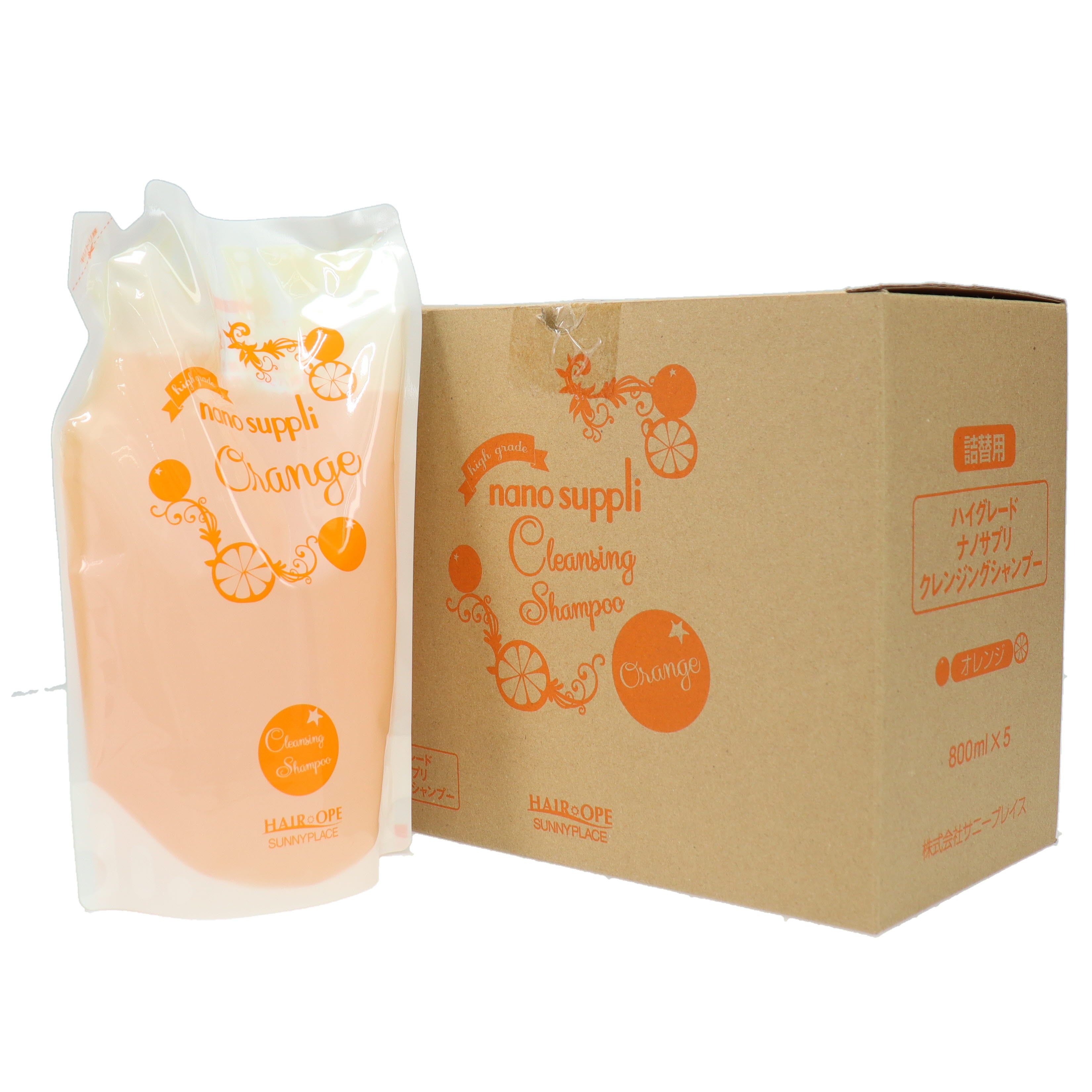 ナノサプリ ハイグレード シャンプー 4L(800ml*5)オレンジ – DD