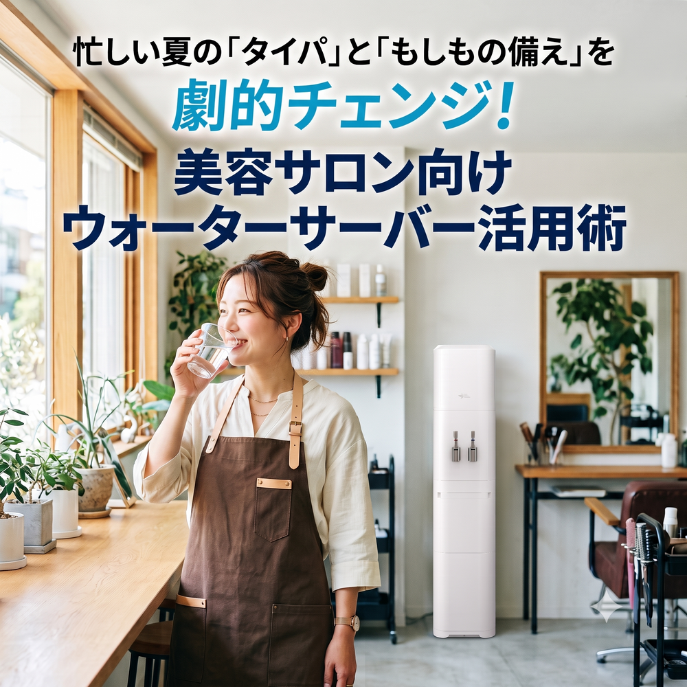 【夏のサロンワークの強い味方！熱中症対策と防災の 「備え」 を両立するウォーターサーバー活用術】