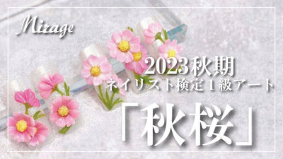 2023年秋期ネイル検定１級アート【コスモス】