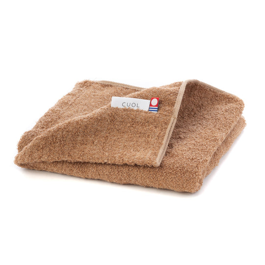 CUOLタオルではじめる美髪ケア フェイスタオル ジンジャーブラウン