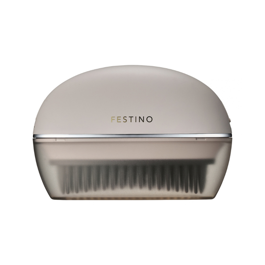 FESTINO 充電式 スナップヒーターブラシ サンドベージュ【今ならスカルプブラシ付き！】