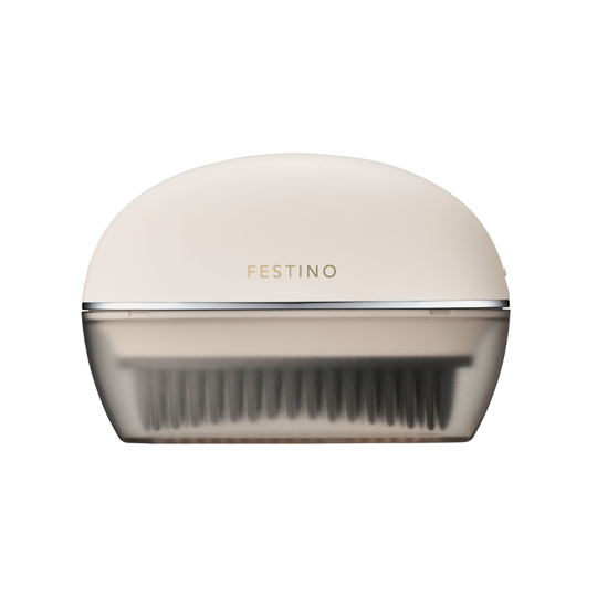 FESTINO 充電式 スナップヒーターブラシ ホワイト【今ならスカルプブラシ付き！】