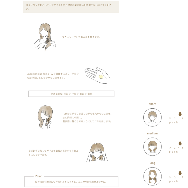 アンダーバープラスヘアオイル02 92ml