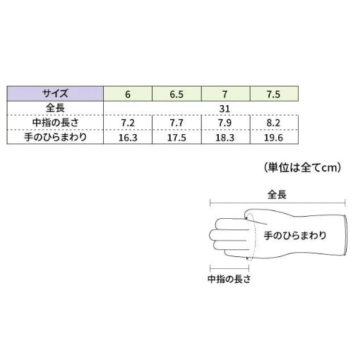 オカモトビュティーロンググローブ 6.5インチ