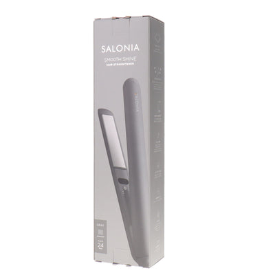 SALONIA スムースシャイン ストレートヘアアイロン 24mm グレー