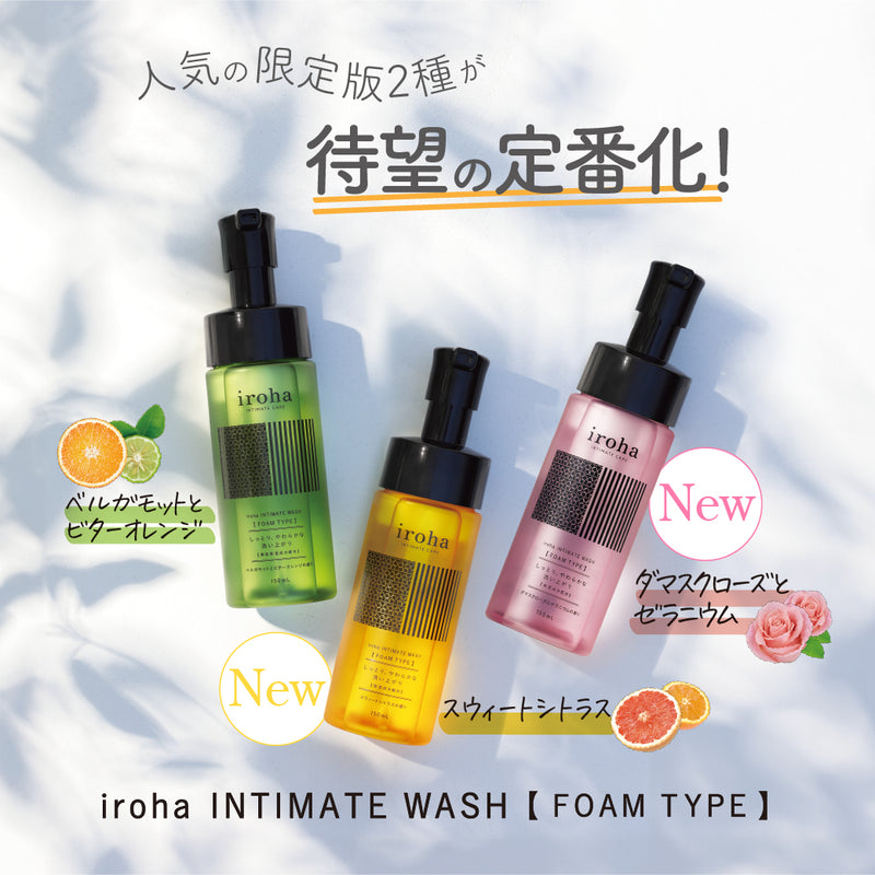 iroha INTIMATE WASH FOAM TYPE ダマスクローズとゼラニウムの香り 150ml
