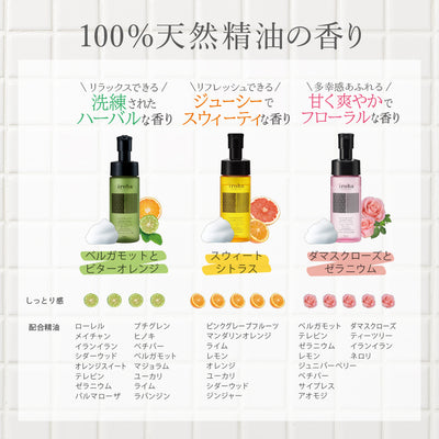 iroha INTIMATE WASH FOAM TYPE ダマスクローズとゼラニウムの香り 150ml