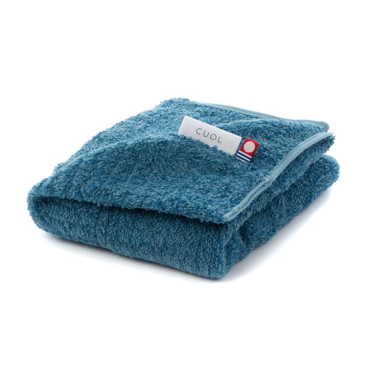 CUOLタオルではじめる美髪ケア フェイスタオル ヴィンテージブルー