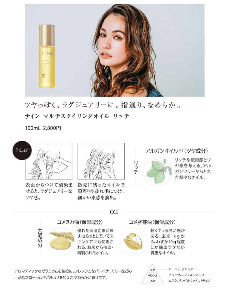 NiNE マルチスタイリングオイル リッチ 100ml – DD
